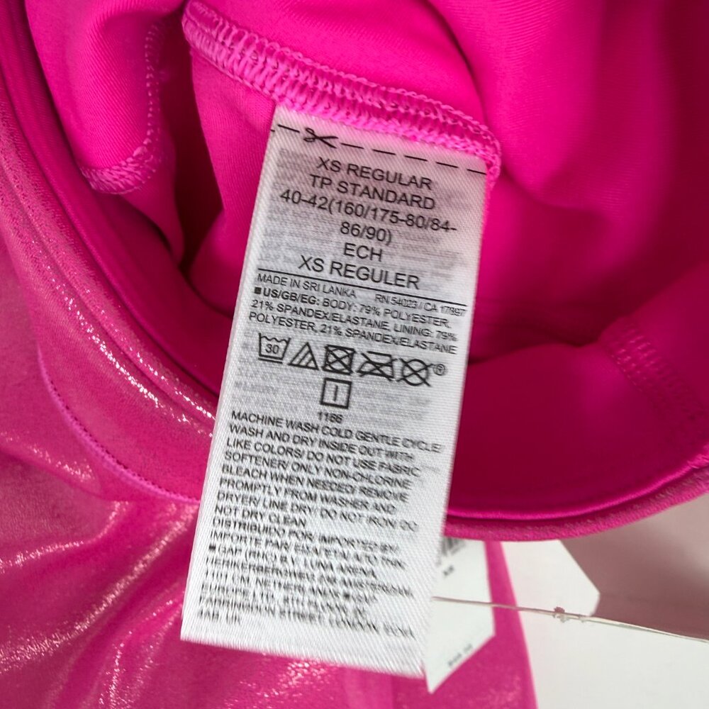 NWT GAP Fit Recycled Power Bike Short 7" Hi-Rise Pink Shimmer Size XS NEW - Picture 14 of 14